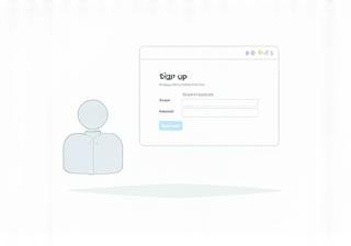 Sign up step illustration