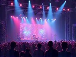 Illustration of a live event stage