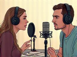 Illustration of podcasting